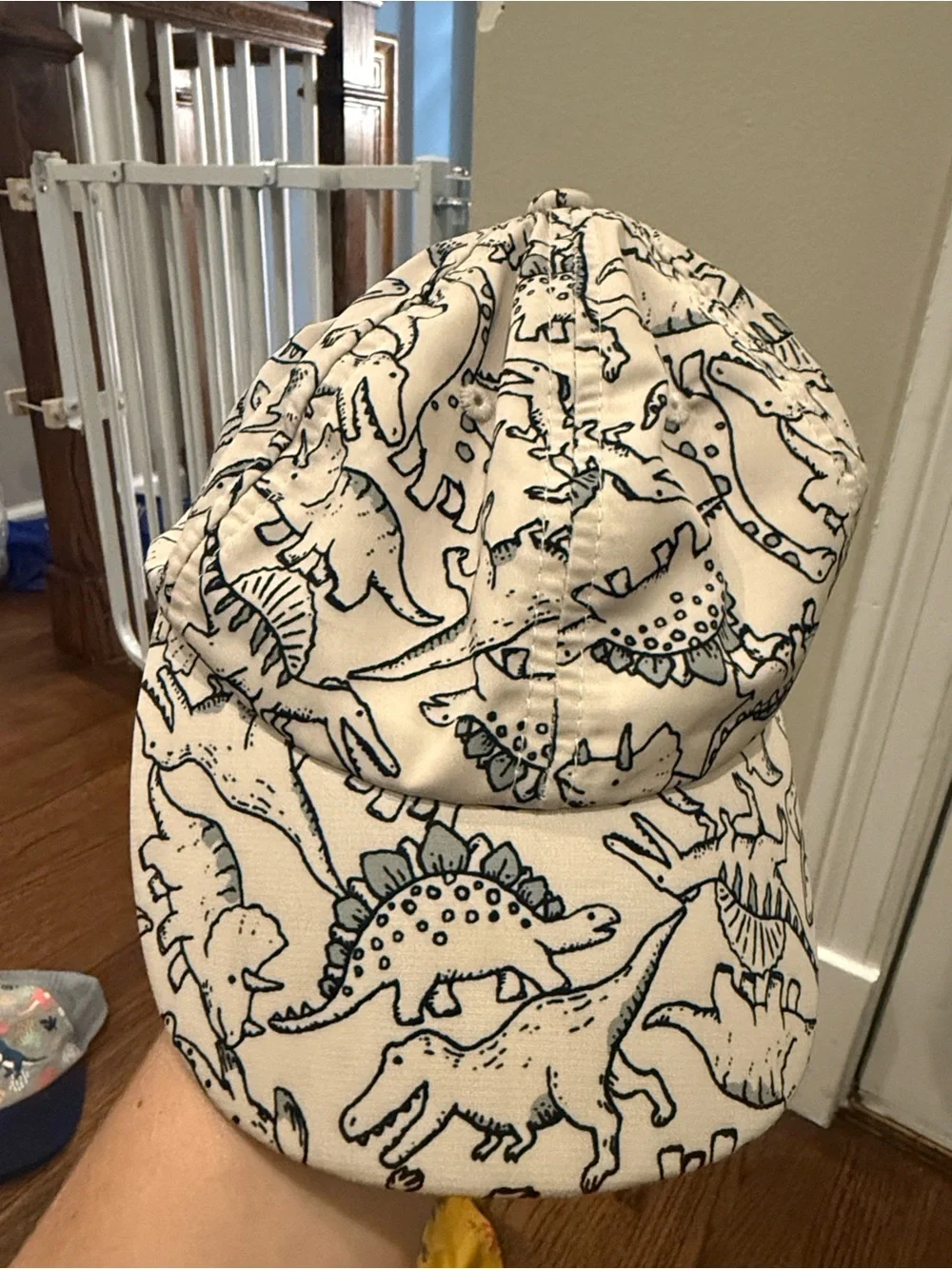 Kids Dinosaur Caps - Grey & Navy (Set of 2)